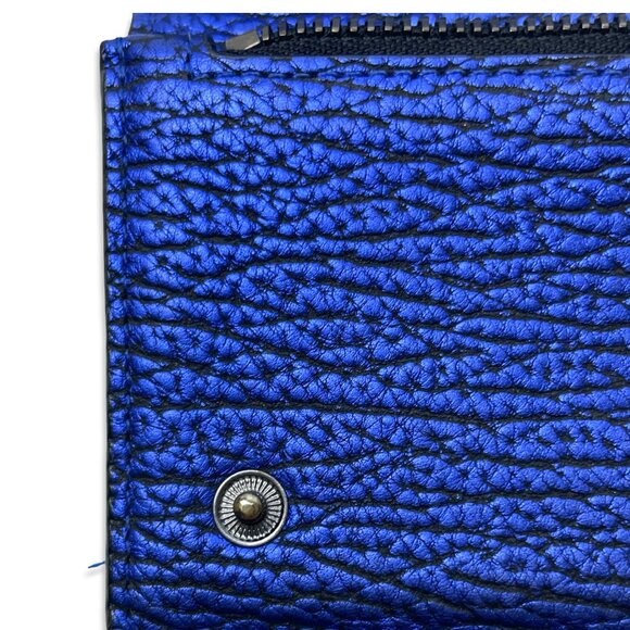 3.1 Phillip Lim Metallic Blue Leather Wallet (Hard-to-Find Color) - Picture 10 of 15
